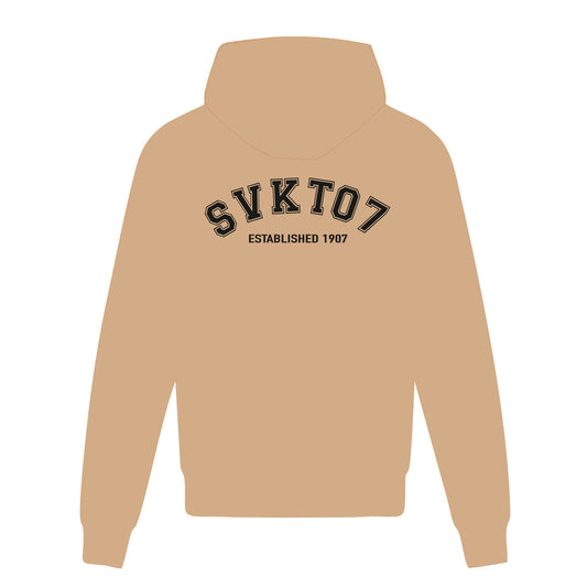 SVKT07 Hoodie mit Backprint „SVKT07 Established“ – Sand
