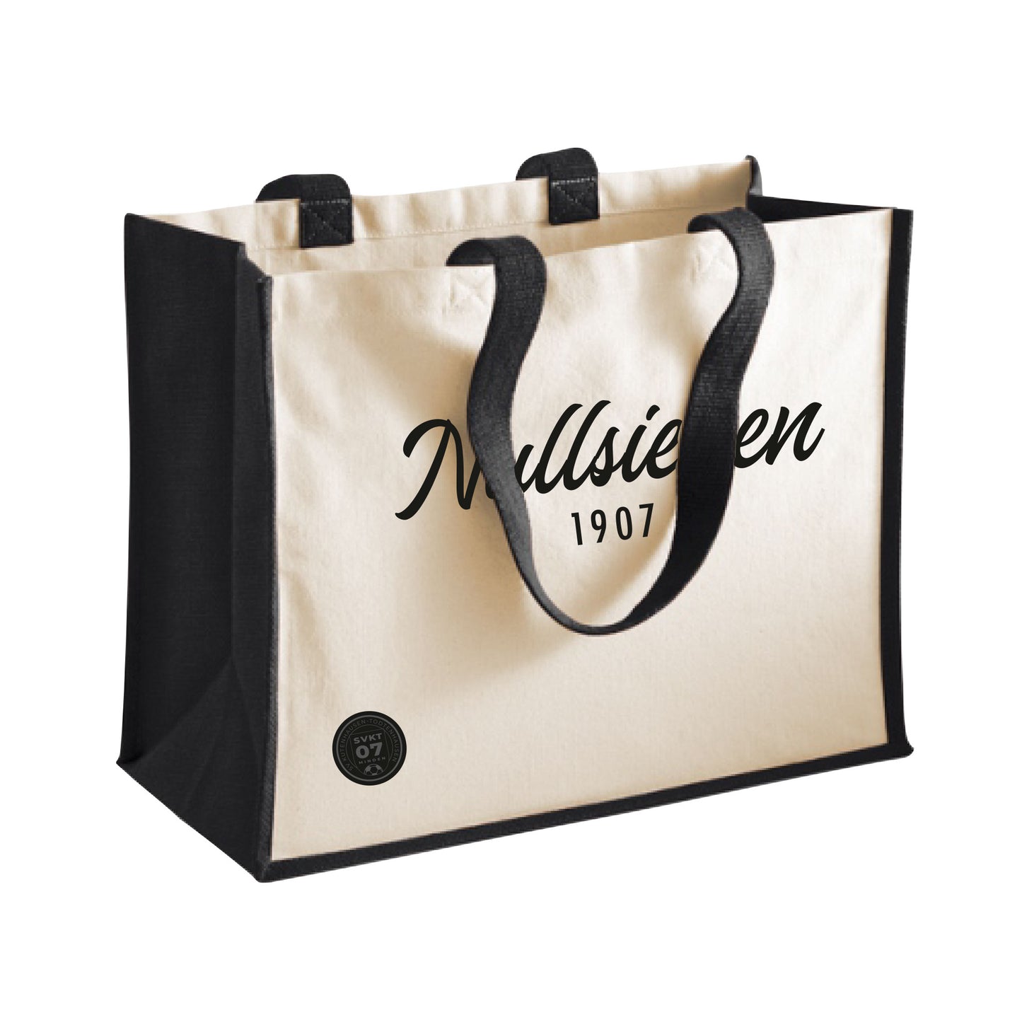 SVKT07 Jute-Shopper – Schwarz - Creme