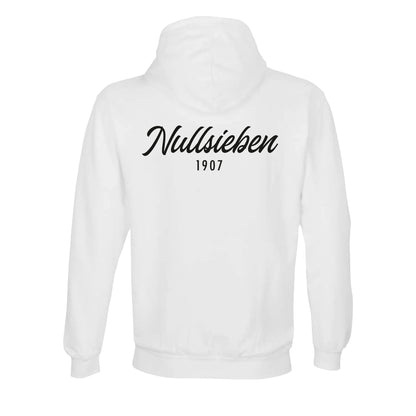 SVKT07 Hoodie mit Backprint „Nullsieben 1907“ – Weiß