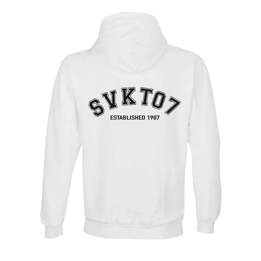 SVKT07 Hoodie mit Backprint „SVKT07 Established“ – Weiß